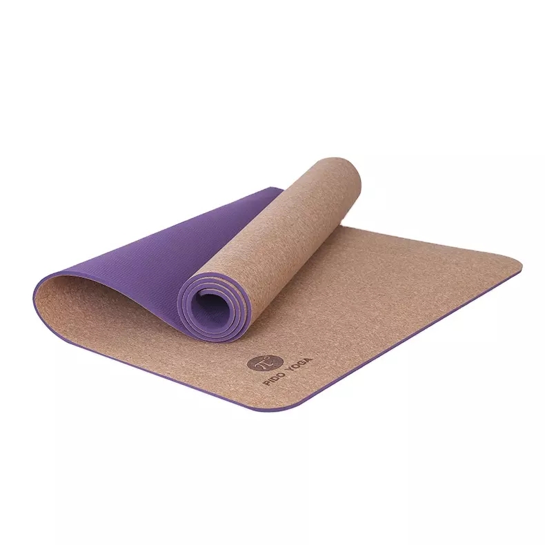 PAIDU Manufacturer BSCI YOGA Cork+TPE Yoga Mat 183*66*0.6 Cm Anti Slip