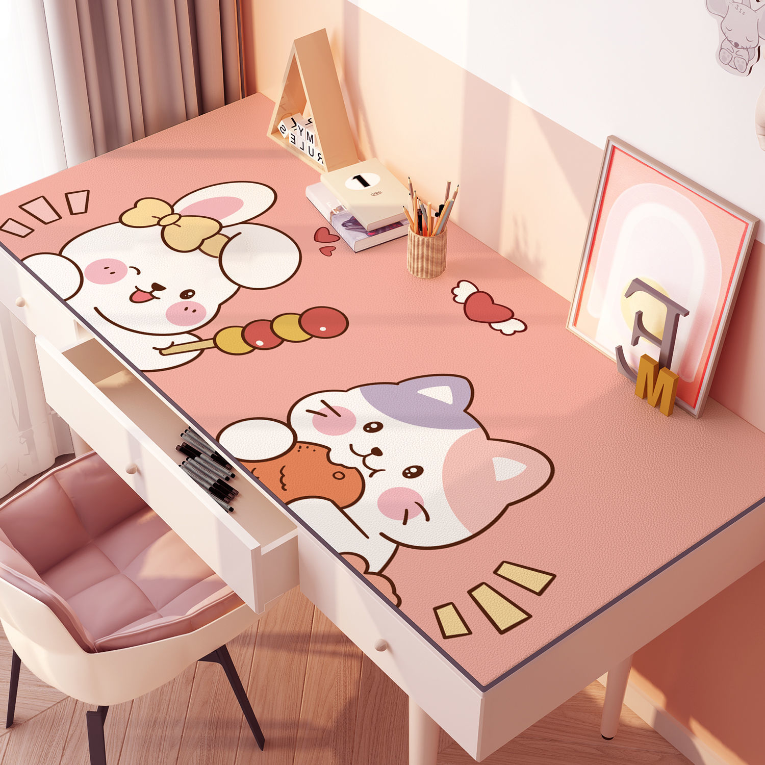 Paidu Manufacturer Cartoon Girl Dormitory Study Desk Mat