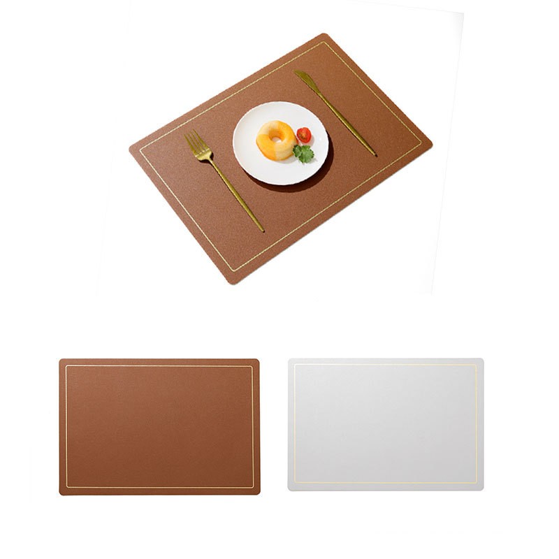 Paidu Manufacturer Leather Dining Mat Double Color Non Slip Desk Mat