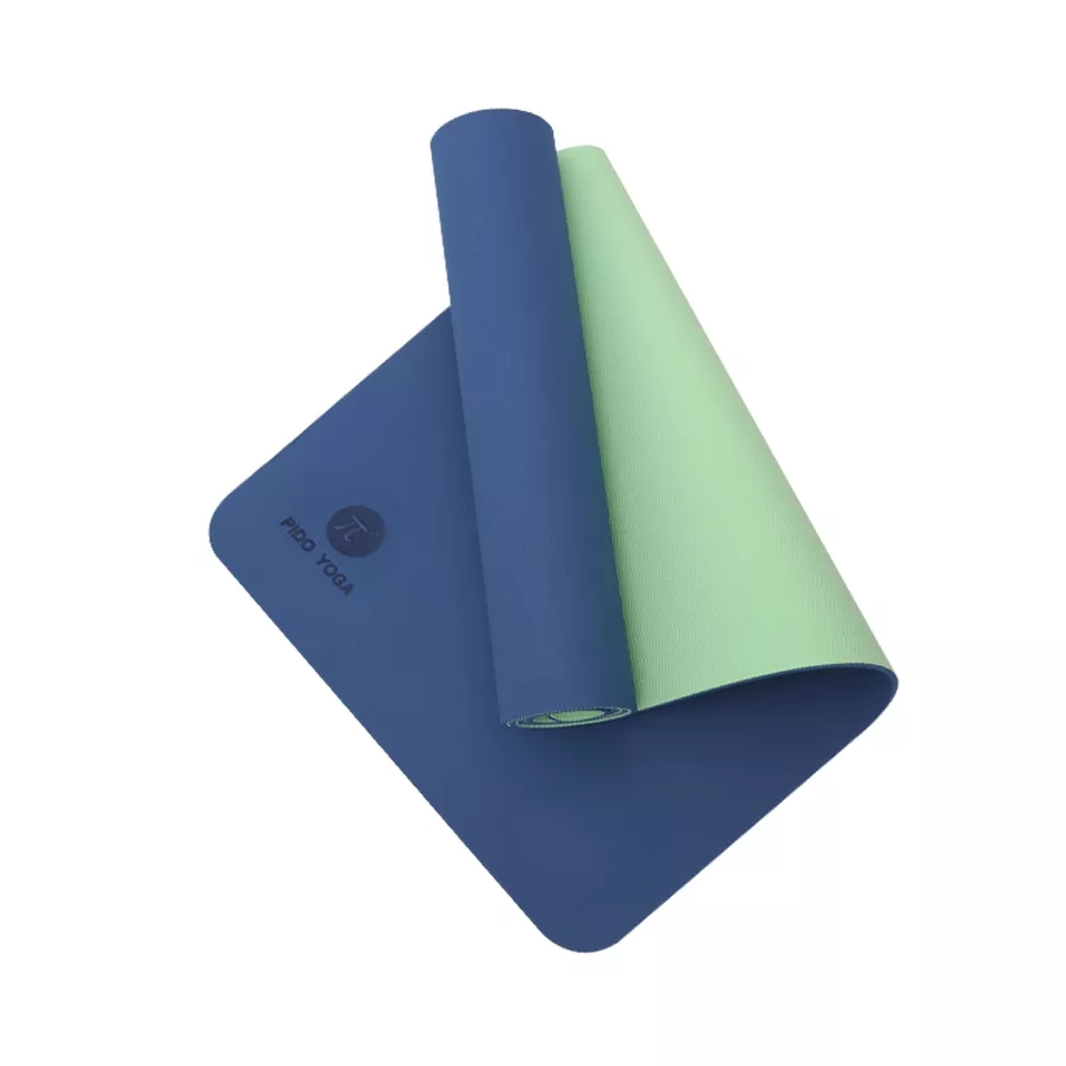 PAIDU Manufacturer BSCI Exercise Workout Yoga Mat Eco Friendly Natural Recycled Double Layer 6mm TPE