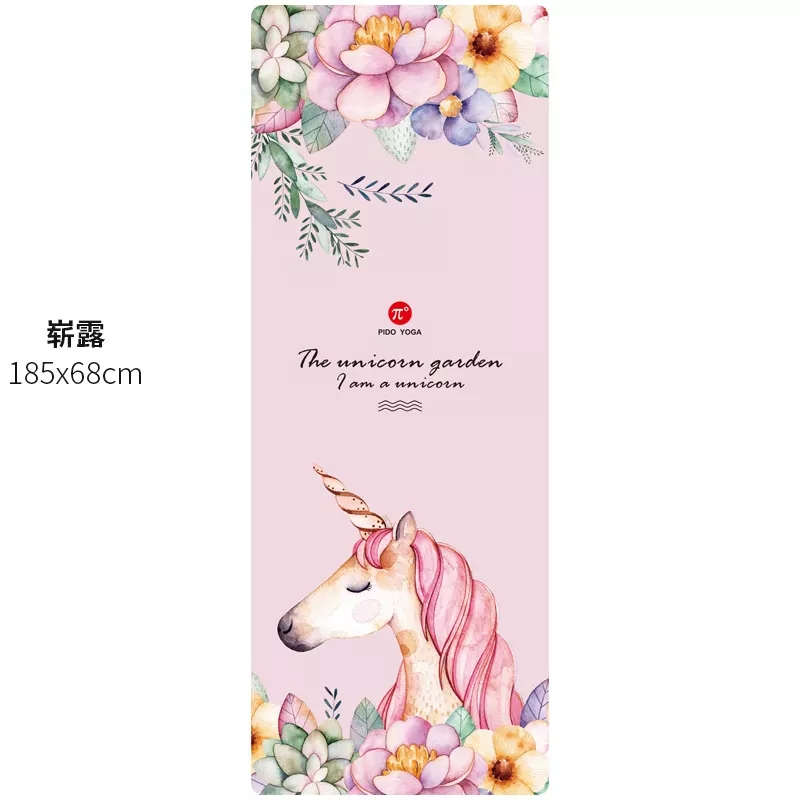 Paidu Manufacturer Microfiber Suede Surface Natural Tree Rubber Yoga Mat