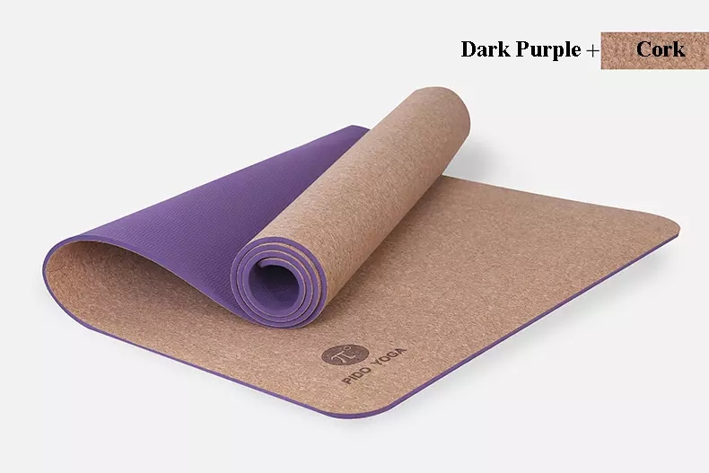 PAIDU Manufacturer BSCI YOGA Cork+TPE Yoga Mat 183*66*0.6 Cm Anti Slip