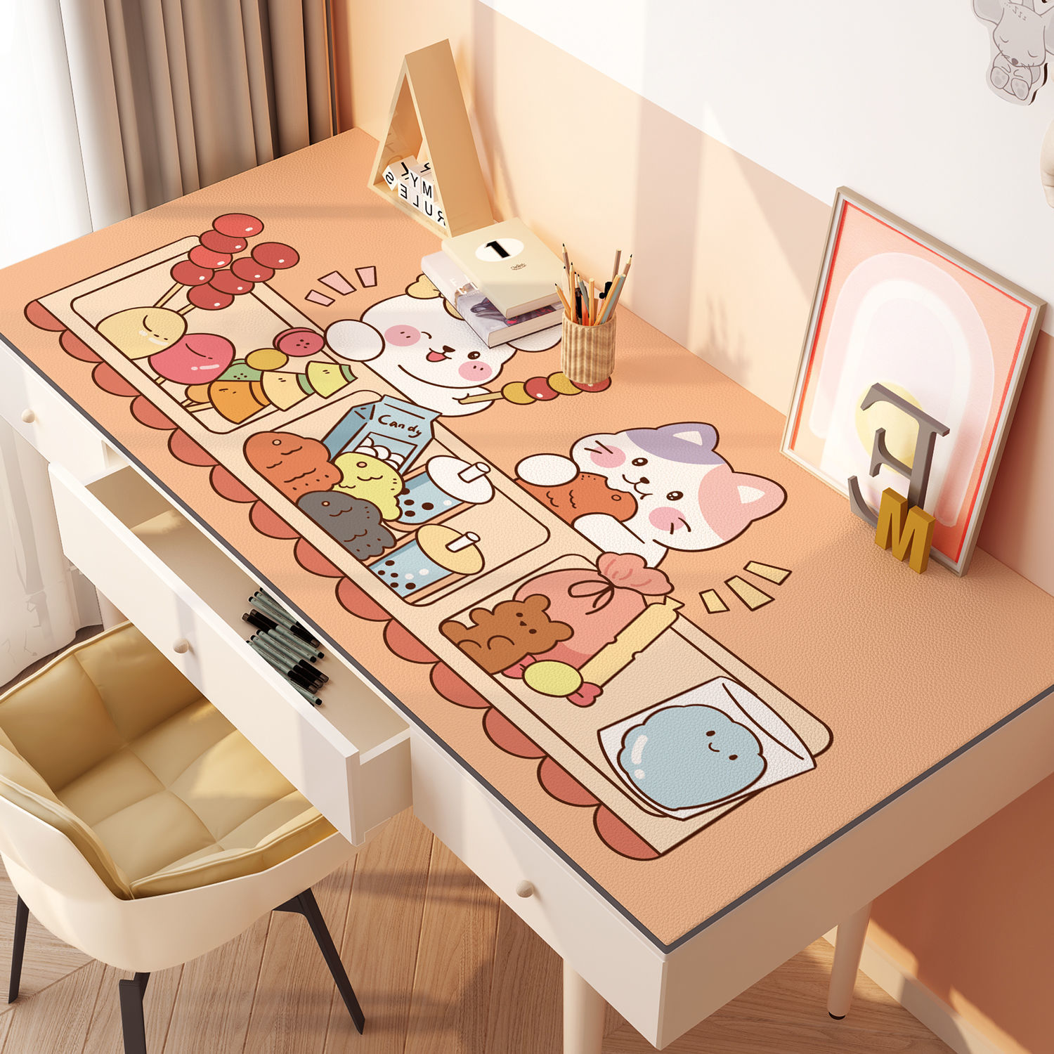 Paidu Manufacturer Cartoon Girl Dormitory Study Desk Mat