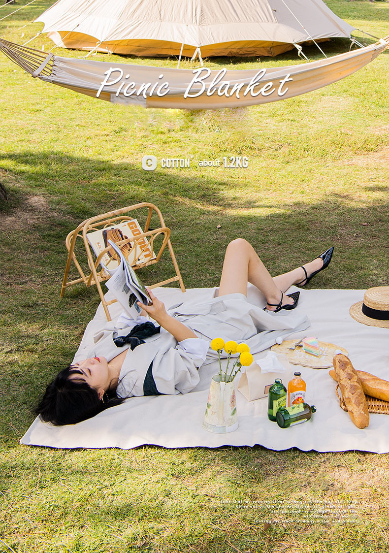PAIDU Manufacturer BSCI Portable Outdoor Camping Canvas Picnic Blanket Ultra-Light Convenient