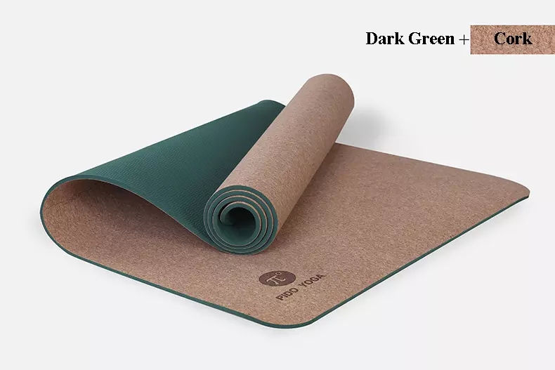 PAIDU Manufacturer BSCI YOGA Cork+TPE Yoga Mat 183*66*0.6 Cm Anti Slip