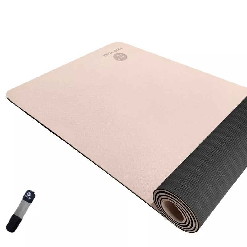 PAIDU Manufacturer BSCI Eco Friendly Exercise Gym Yoga Mat Set 6mm Tpe Pink Brown Fitness Matt