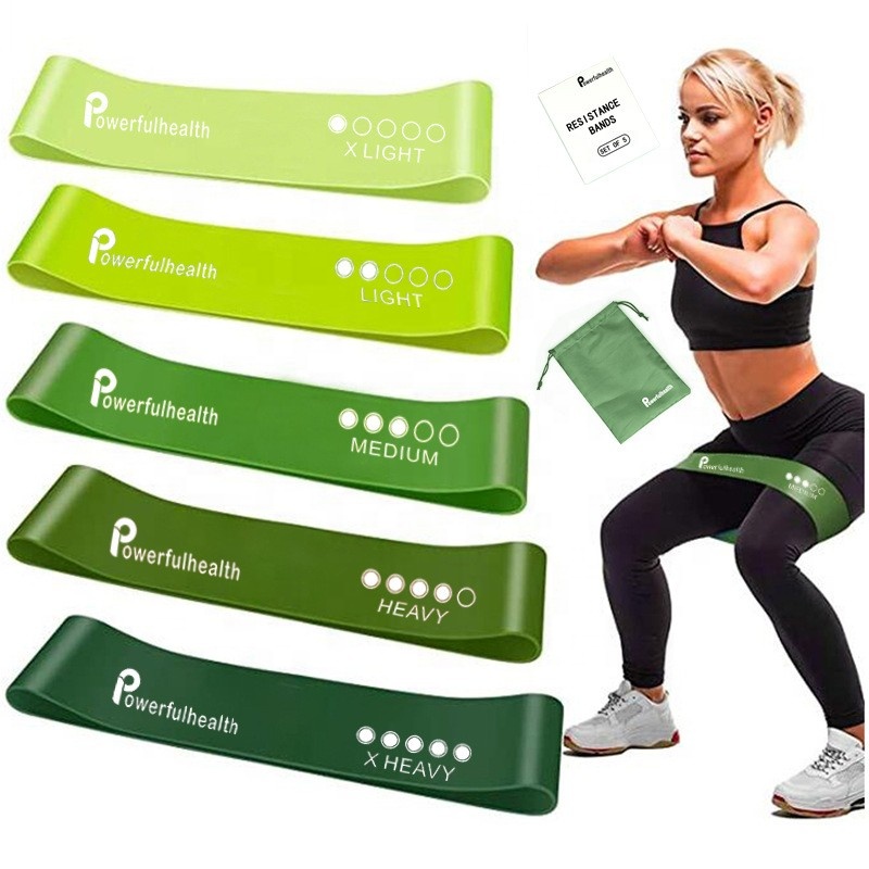 PAIDU Manufacturer logo customized latex exercise latex resistance bands mini loop bands for yoga DDP