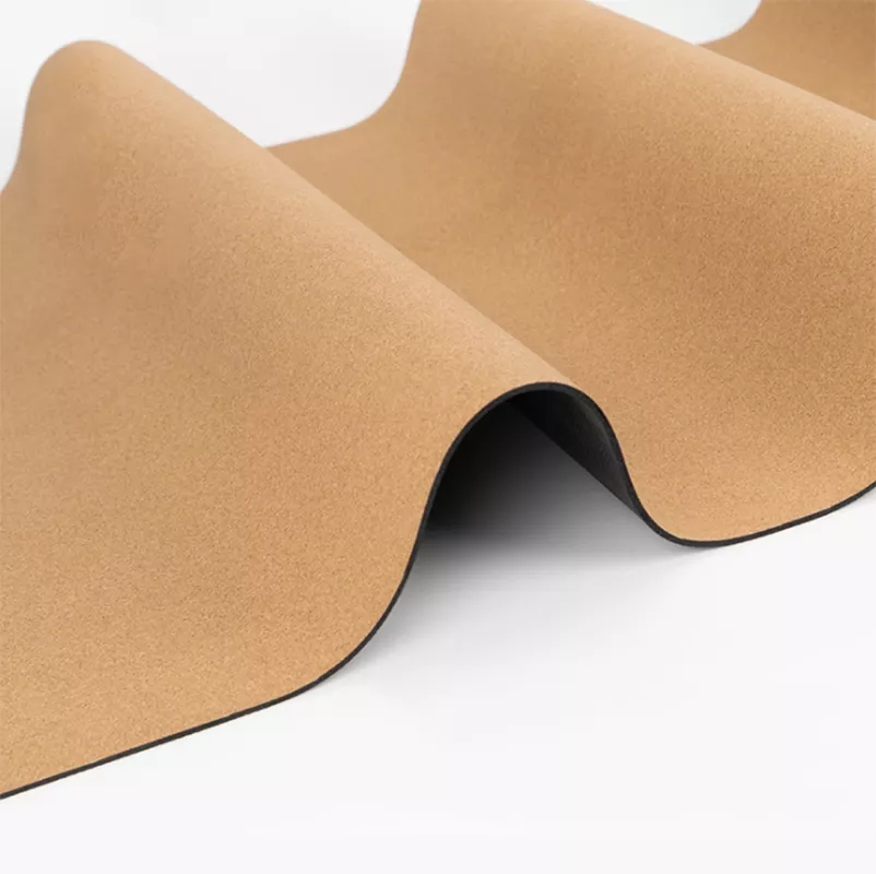 PAIDU Manufacturer BSCI Natural Rubber Cork Yoga Mat Set with Cork Yoga Block and Cork Massage Ball