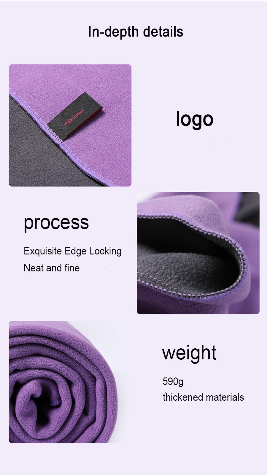 PAIDU Manufacturer Fitness microfiber fabric wholesale non slip warm yoga towel mat DDP