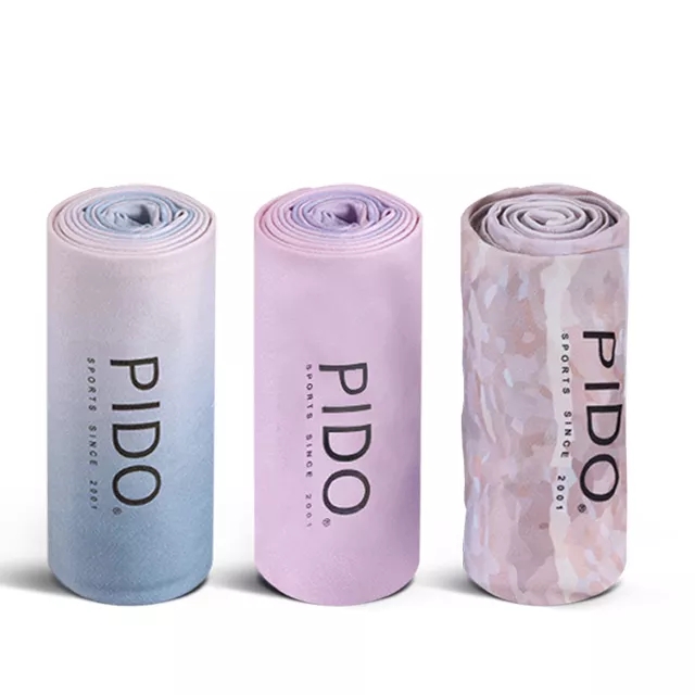 PAIDU Manufacturer BSCI Female Gym Towel with Pockets Print Yoga Fitness Towel Anti Slip for Yoga Mat