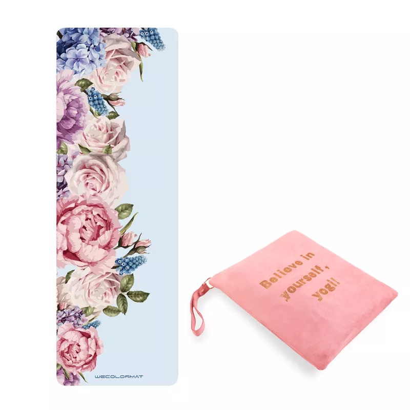 PAIDU Manufacturer BSCI Printing Microfiber Folding Cover Set Large Yoga Mat Popular