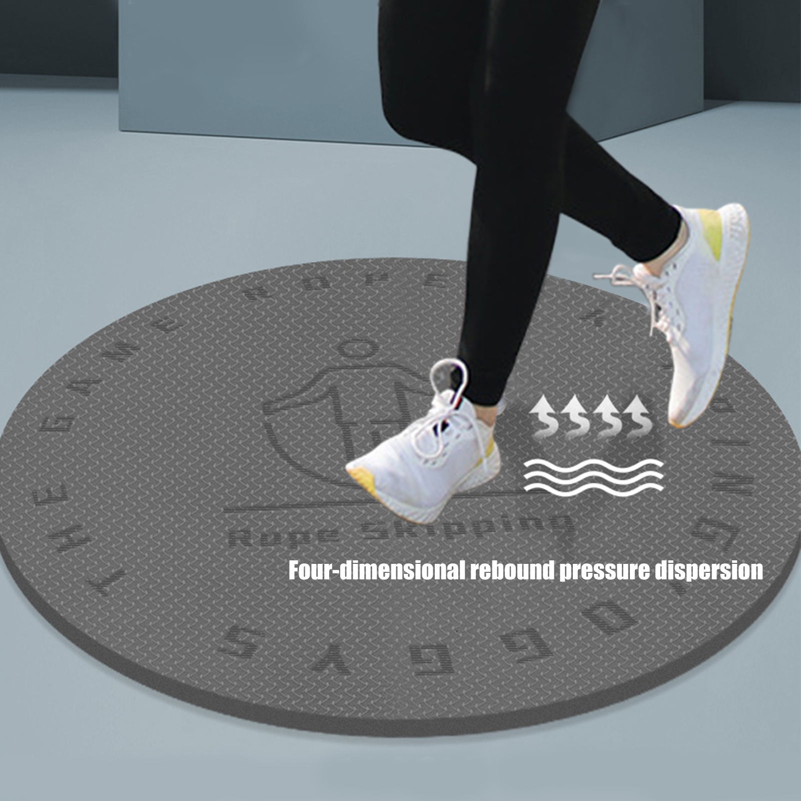 PAIDU Manufacturer BSCI Jump Rope Mat Workout Skipping Rope Mat Round Yoga Exercise Mat