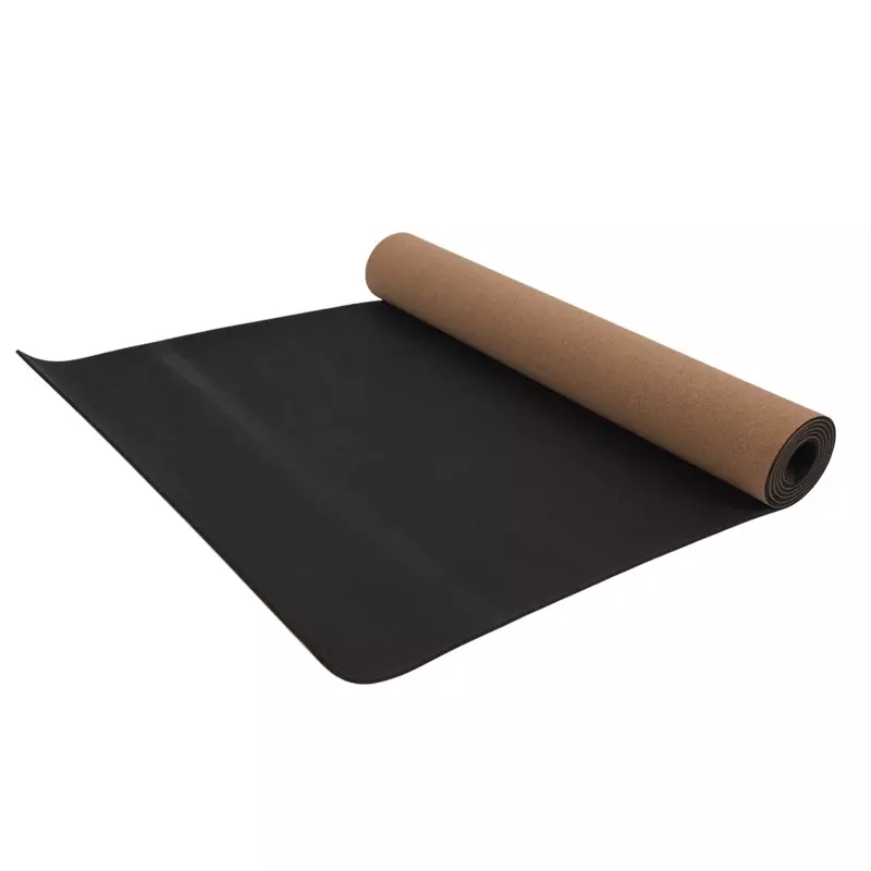 PAIDU Manufacturer BSCI Custom Logo Non-slip Natural Cork Rubber Yoga Mat Set