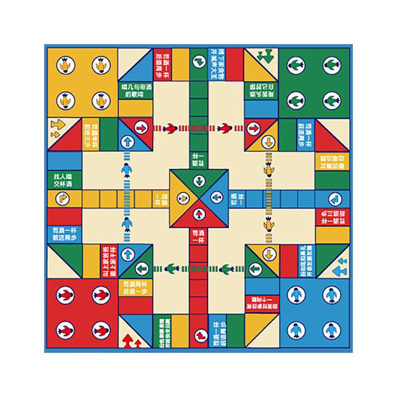 Paidu Manufacturer Super large cartoon flying chess crystal velvet carpet