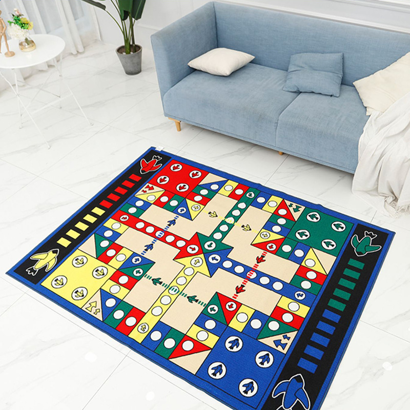 Paidu Manufacturer Super large cartoon flying chess crystal velvet carpet