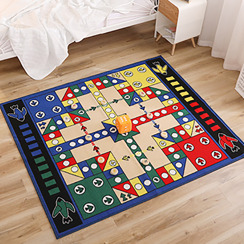 Paidu Manufacturer Super large cartoon flying chess crystal velvet carpet