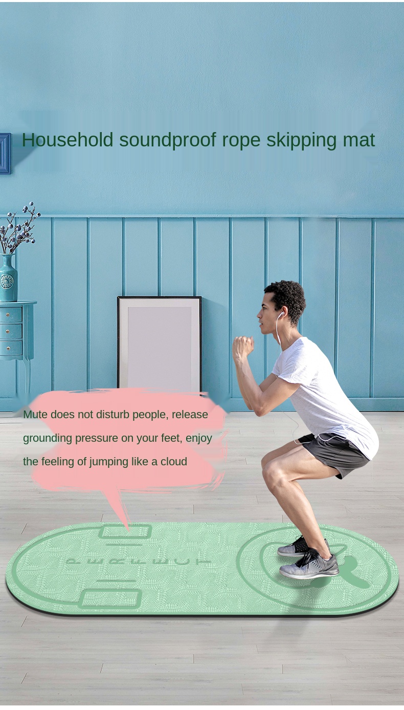 PAIDU Manufacturer BSCI Skipping Mat Jump Rope Household Buffer Pad Silent Fitness Yoga Mat