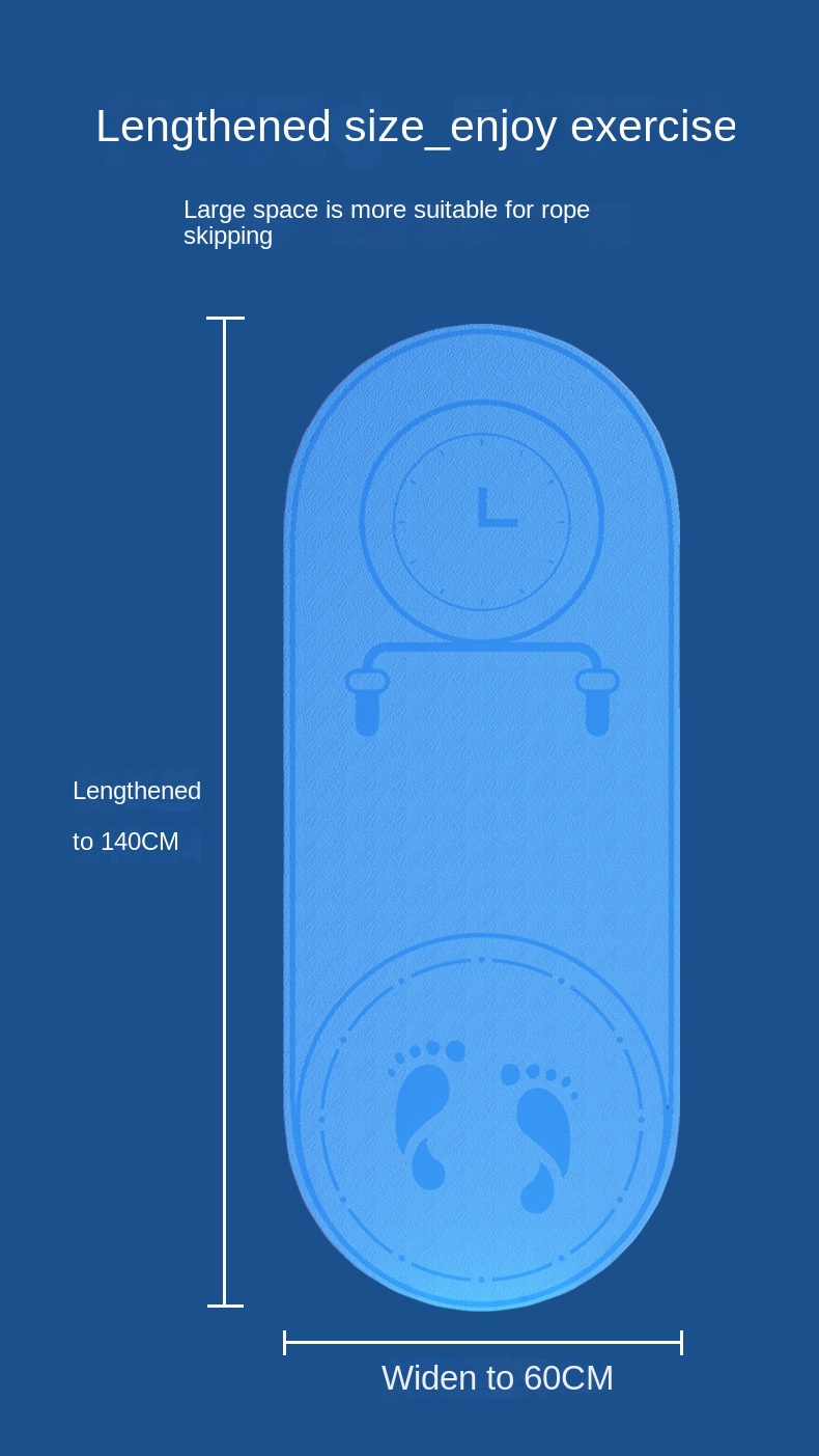 PAIDU Manufacturer BSCI 8mm Thick Silent Rope Skipping Floor Mat Indoor Fitness Exercise