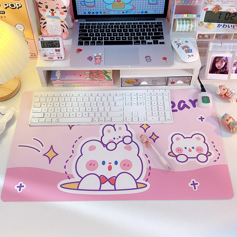 Paidu Manufacturer Large Heating Warming Table Mat Heating Mouse Mat