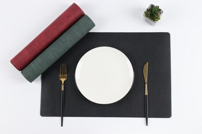 Paidu Manufacturer Nordic ins Simple Rectangular 45X30 Cloth Grain Leather Dining Mat