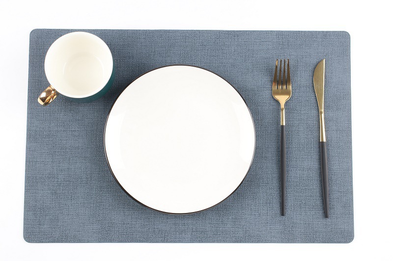 Paidu Manufacturer Nordic ins Simple Rectangular 45X30 Cloth Grain Leather Dining Mat