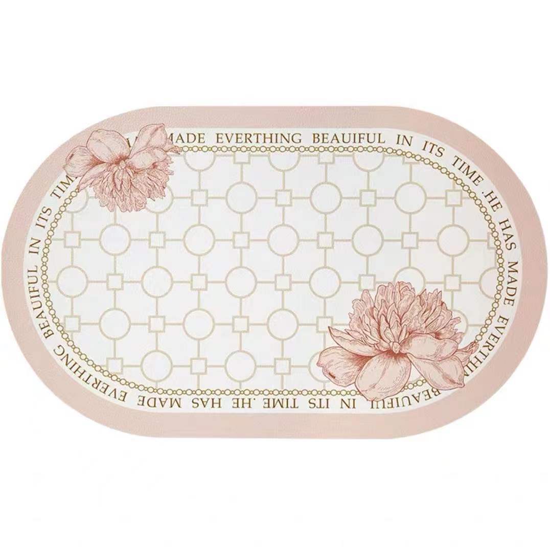 Paidu Manufacturer Simple Style Leather Printing Dirt Proof Insulation Table Mat